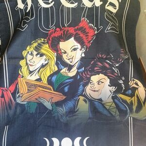 Black Graphic Tee with Cartoon Characters